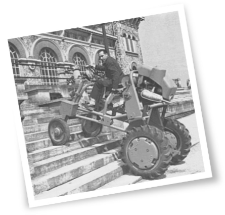Photo of Vincent BALLU on the first Tecnoma high-clearance tractor